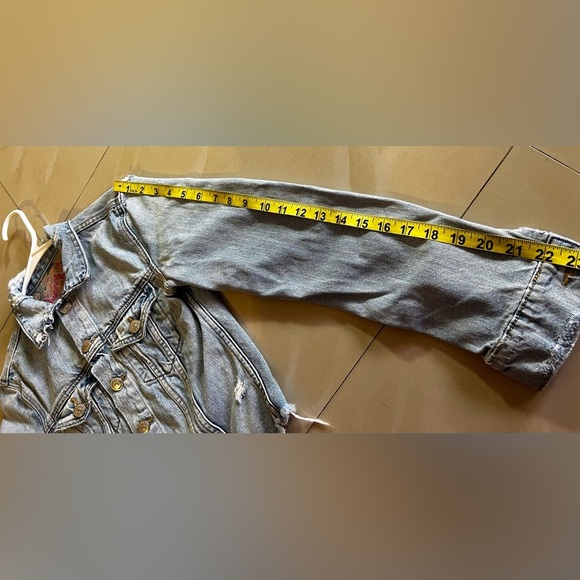 Jean jacket Hadid denim jacket with white stars. logo HADID on the back - Picture 11 of 16